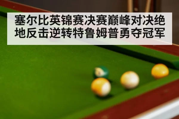 塞尔比英锦赛决赛巅峰对决绝地反击逆转特鲁姆普勇夺冠军